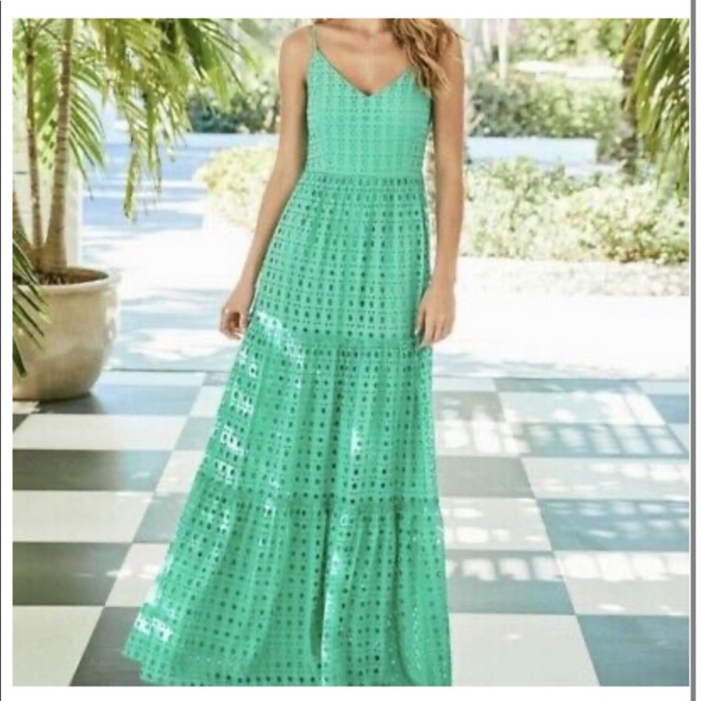 Green maxi dress